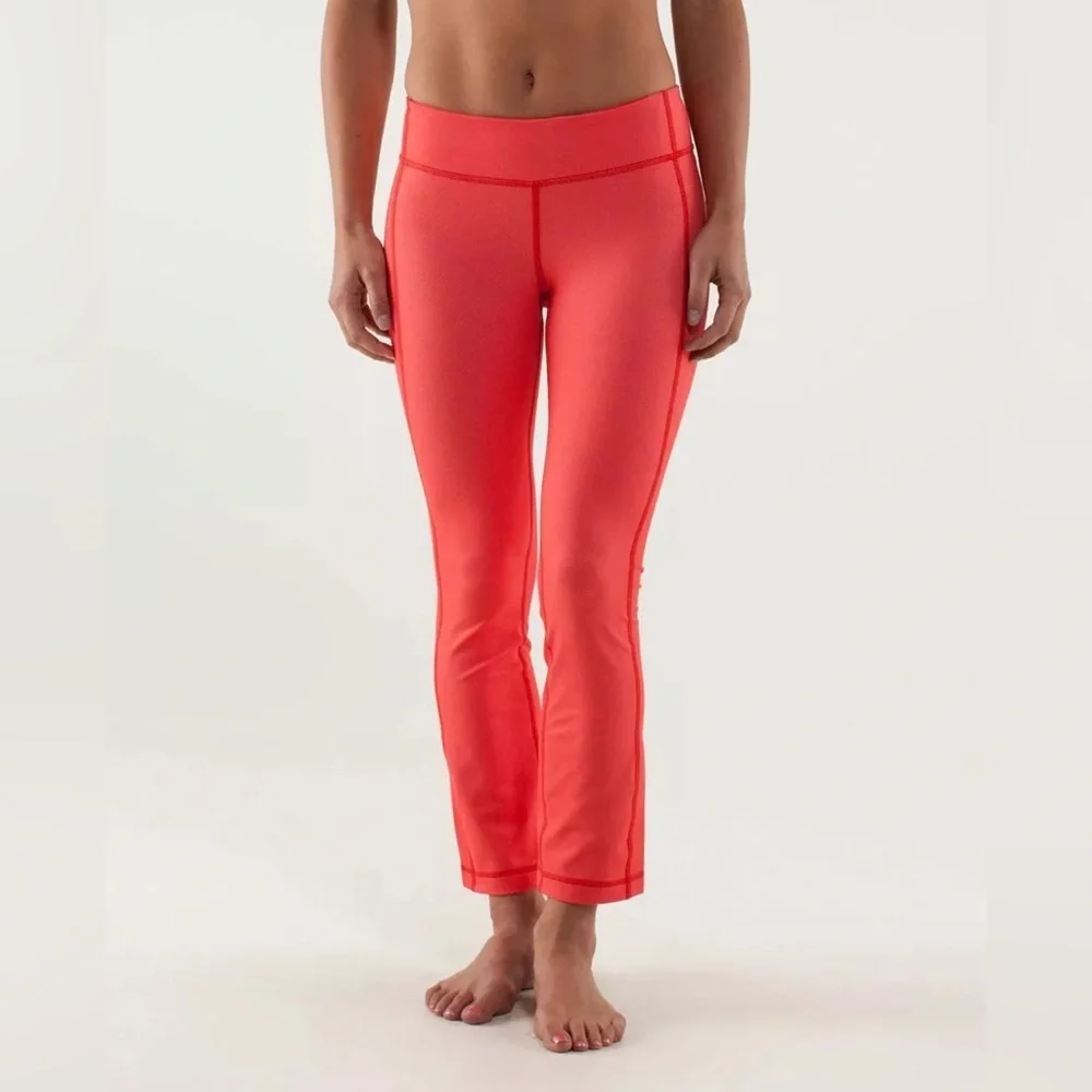 Lululemon P.Y.B Pant Denim Love Red Yoga Pants Size 4